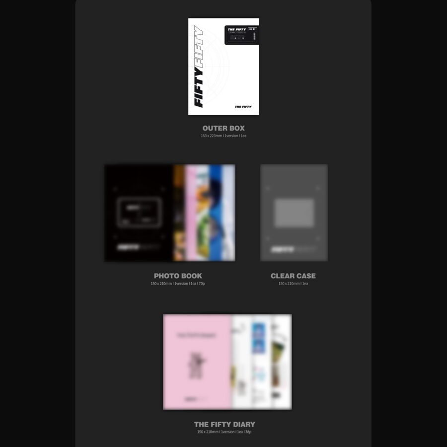 FIFTY FIFTY THE FIFTY 1st EP Album CD+Photbook+Lyrics book+Photocard+PVC  card+Tracking