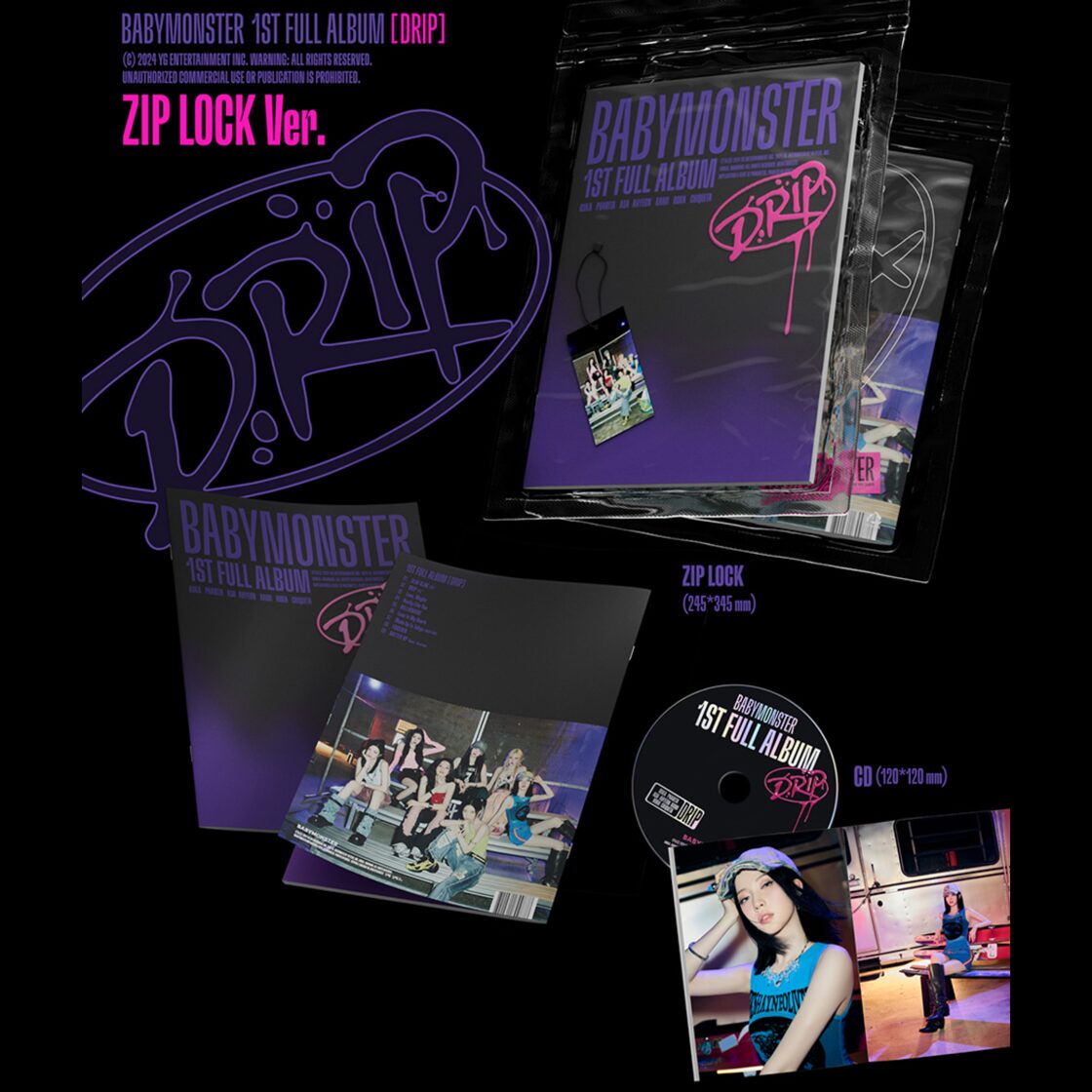 BABYMONSTER - 1st Full Album [DRIP] (ZIP LOCK Ver.) - Music