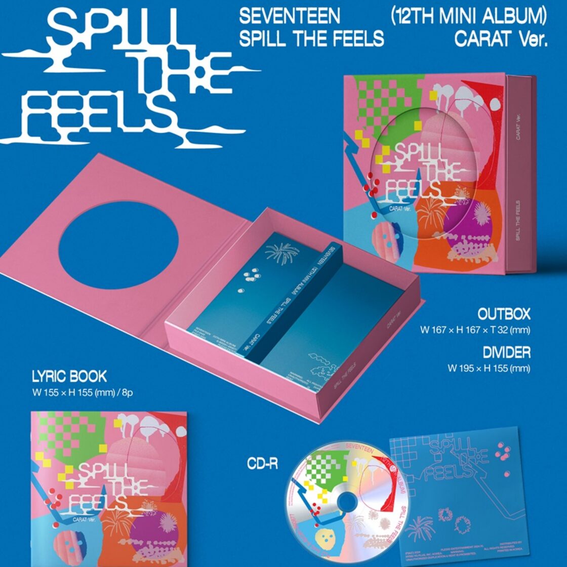 【●】SEVENTEEN SPILL THE FEELS PopKshop SEVENTEEN - 12th Mini Album [Spill The Feels] (Carat Ver