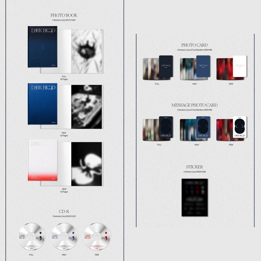 ENHYPEN - 4th Mini Album [DARK BLOOD] + MusicKorea Photocard - Music ...