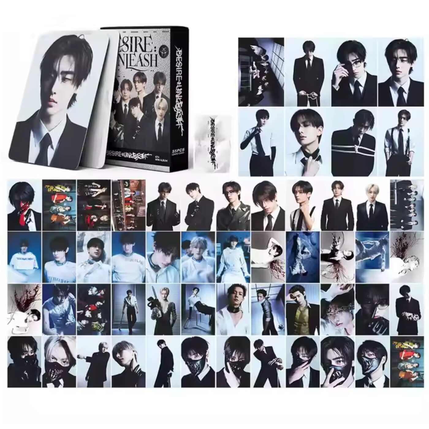 enhypen holographic lomo cards enhypen Album photocard enhypen Dark Blood Album Photocards 55pcs enhypen Dark Blood Album Lomo Cards enhypen Merchandise Lomo Cards Photos Gifts main image 0