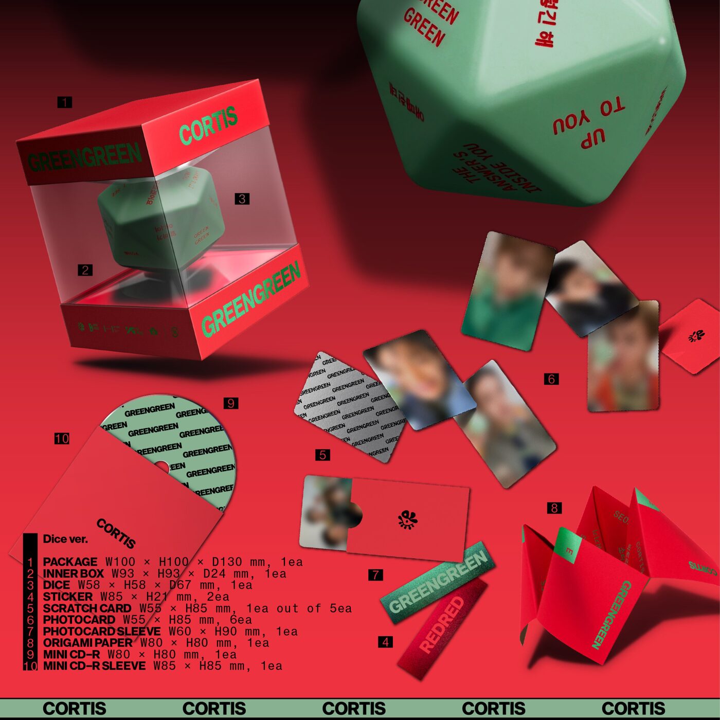 CORTIS - 2nd EP Album [GREENGREEN] (Dice Ver.) - Music - Shop 