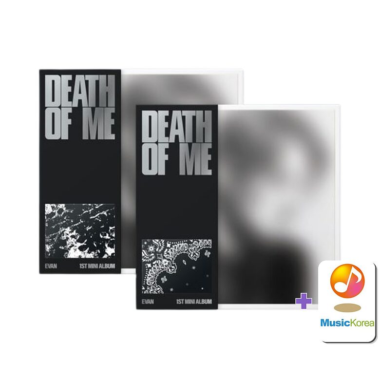 EVAN - 1st Mini Album [DEATH OF ME] (Bandana Ver.) + MusicKorea fotokartīte