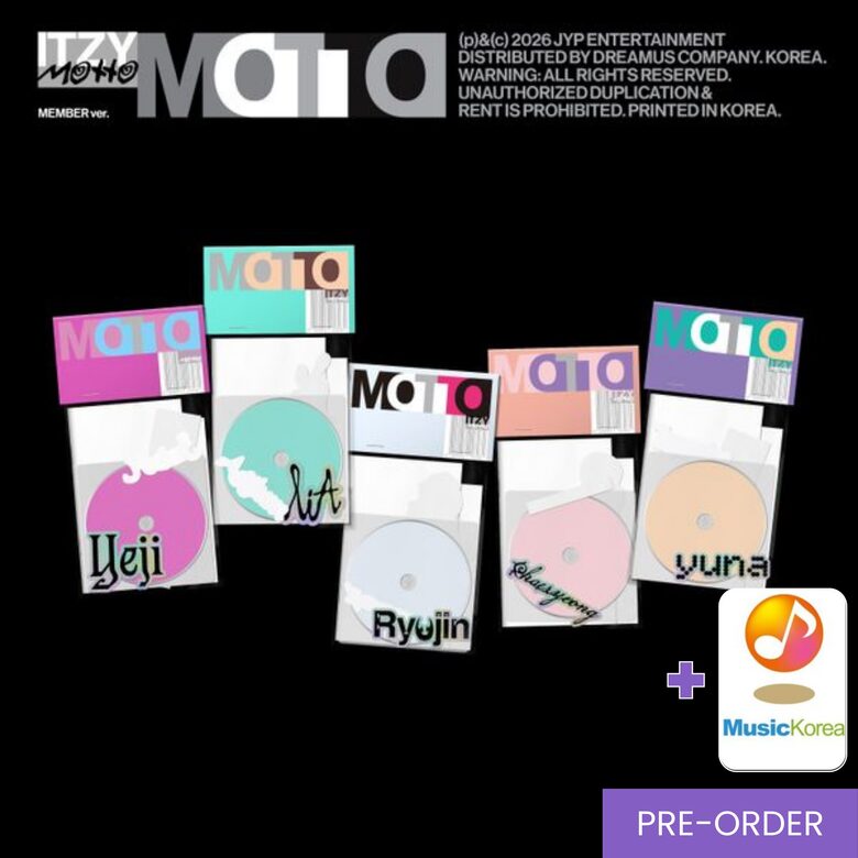 {PRE-ORDER} ITZY - 12th Mini Album [Motto] (MEMBER Ver.) + MusicKorea Photocard