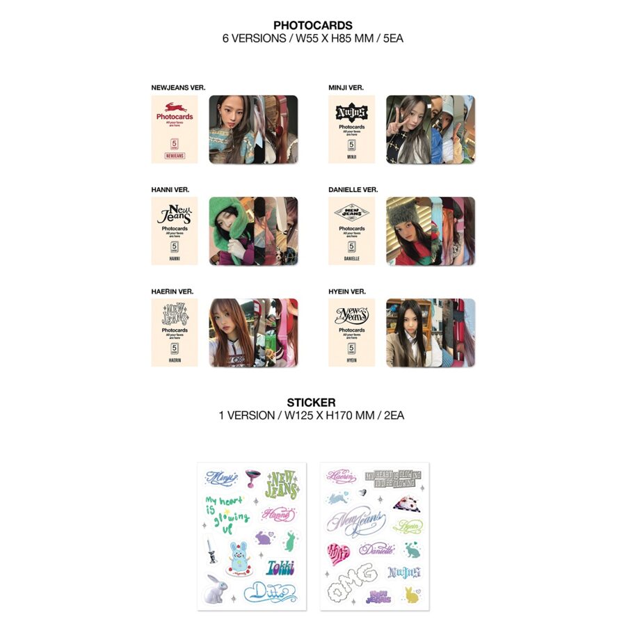 NewJeans [OMG] (Message Card Ver.) + MusicKorea Photocard Music