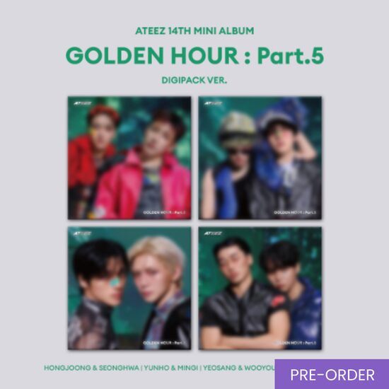 {PRE-ORDER} ATEEZ - 14th Mini Album [GOLDEN HOUR : Part.5] (Digipack Unit Ver.)