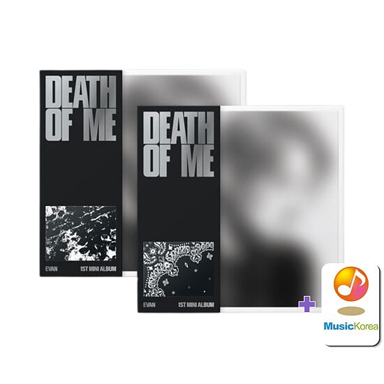 EVAN - 1st Mini Album [DEATH OF ME] (Bandana Ver.) + MusicKorea fotokartīte