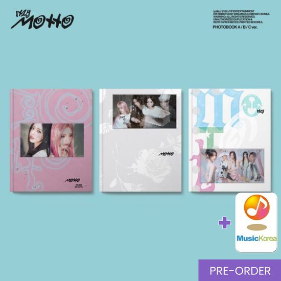 {PRE-ORDER} ITZY - 12th Mini Album [Motto] (PHOTOBOOK Ver.) + MusicKorea Photocard