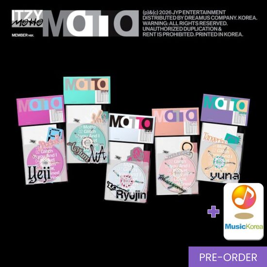 {PRE-ORDER} ITZY - 12th Mini Album [Motto] (MEMBER Ver.) + MusicKorea Photocard