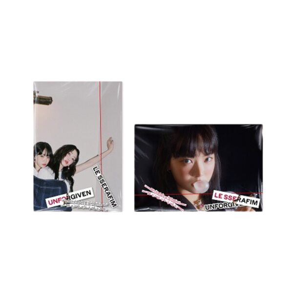 LE SSERAFIM - 1st Studio Album [UNFORGIVEN] (Weverse Ver.) + MusicKorea Photocard