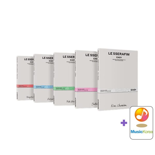 LE SSERAFIM - 3rd Mini Album [EASY] (Compact Ver.) + MusicKorea Photocard